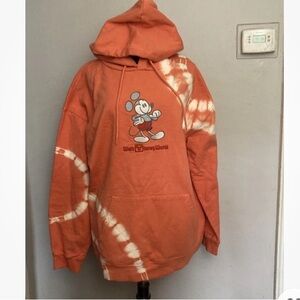 2-15 Disney Tie Dye Hoodie Sweater orange Mickey Mouse XXL